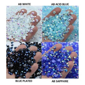 JELLY BULK 5000 pcs/3000 pcs Non-Hot Fix 2mm 3mm 4mm 5mm Flat back Resin Rhinestones Embellishments Bling Nail Art image 2