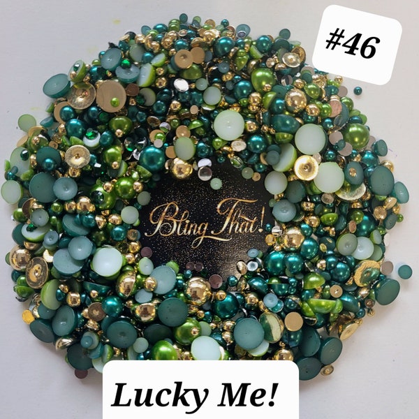 Lucky Me! #46 Pearl Rhinestone Mix | Embellishments | Pearl Sizes 3-10mm | Rhinestone sizes 3-5mm | Mixed Colors