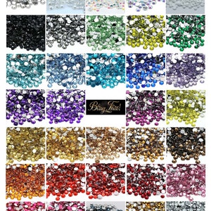 RESIN BULK 5000 pcs/3000 pcs - Resin Non-Hot Fix | 2mm | 3mm | 4mm | 5mm | Flat back | Resin Rhinestones | Embellishments | Bling | Nail Art