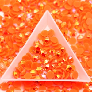 AB Orange Jelly Non-Hot Fix | Flat back | Resin | 1000 pcs | Rhinestones, Embellishments, Bling, Crafts & Nail Art  2mm | 3mm | 4mm | 5mm