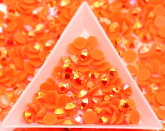 AB Orange Jelly Non-Hot Fix | Flat back | Resin | 1000 pcs | Rhinestones, Embellishments, Bling, Crafts & Nail Art  2mm | 3mm | 4mm | 5mm