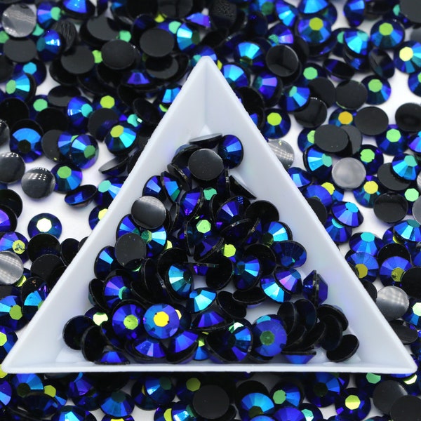 AB Navy Blue Jelly Non-Hot Fix | Flat back | Resin | 1000 pcs | Rhinestones, Embellishments, Bling,Crafts & Nail Art  2mm | 3mm | 4mm | 5mm