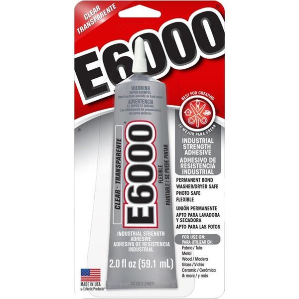 E6000 Adhésif transparent polyvalent de force industrielle - 1 ou 2 oz