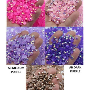 JELLY BULK 5000 pcs/3000 pcs Non-Hot Fix 2mm 3mm 4mm 5mm Flat back Resin Rhinestones Embellishments Bling Nail Art image 6