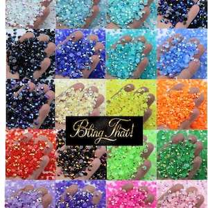 JELLY BULK 5000 pcs/3000 pcs Non-Hot Fix | 2mm | 3mm | 4mm | 5mm | Flat back | Resin Rhinestones | Embellishments | Bling | Nail Art