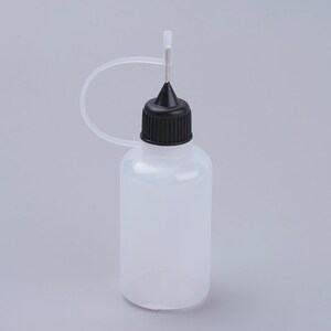 Translucent Needle Tip Glue Bottle Applicator DIY Blinging Quilling Tool Precision Bottle Needle Bottle Squeeze Bottle White and Black image 6