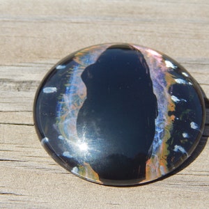 Hand-Painted Flame Dragon Eye, 40 mm