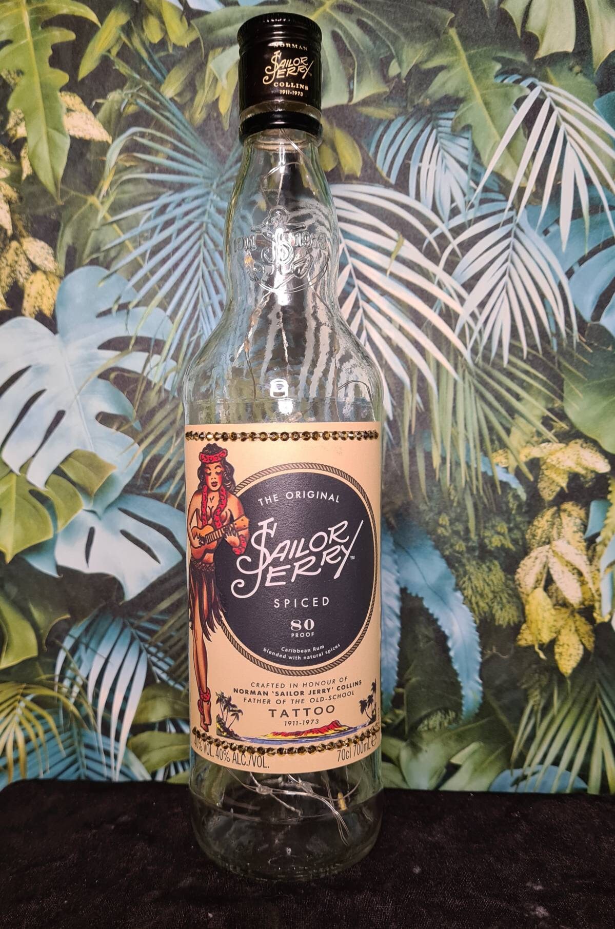 Sailor Jerrys Spiced Rum Upcycled Spirit Bottle Birthday Etsy UK