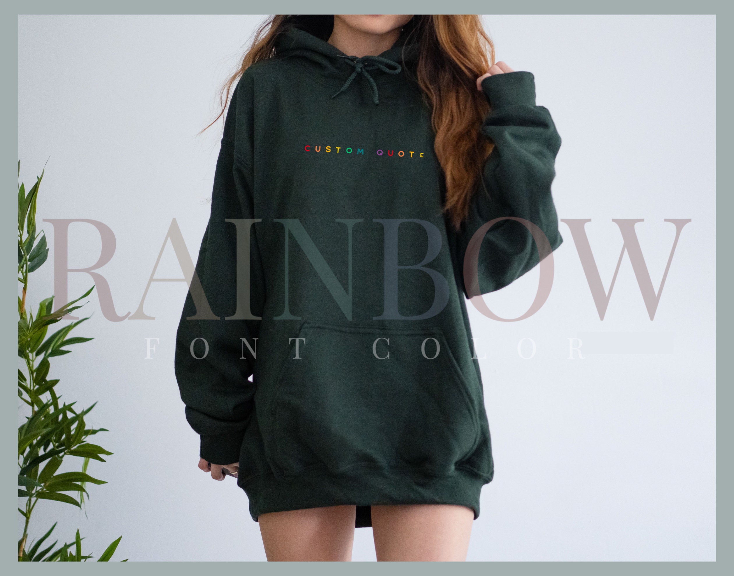 Custom Rainbow Quote Sweatshirt OR Shirt // PRIDE Custom Text Sweatsh…