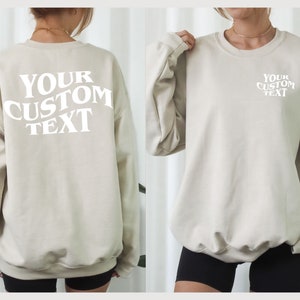 Custom RETRO Sweatshirt OR Shirt // Custom Text / Personalized Sweatshirt / Custom Crewneck / Personalized Gift / Trendy Sweatshirt