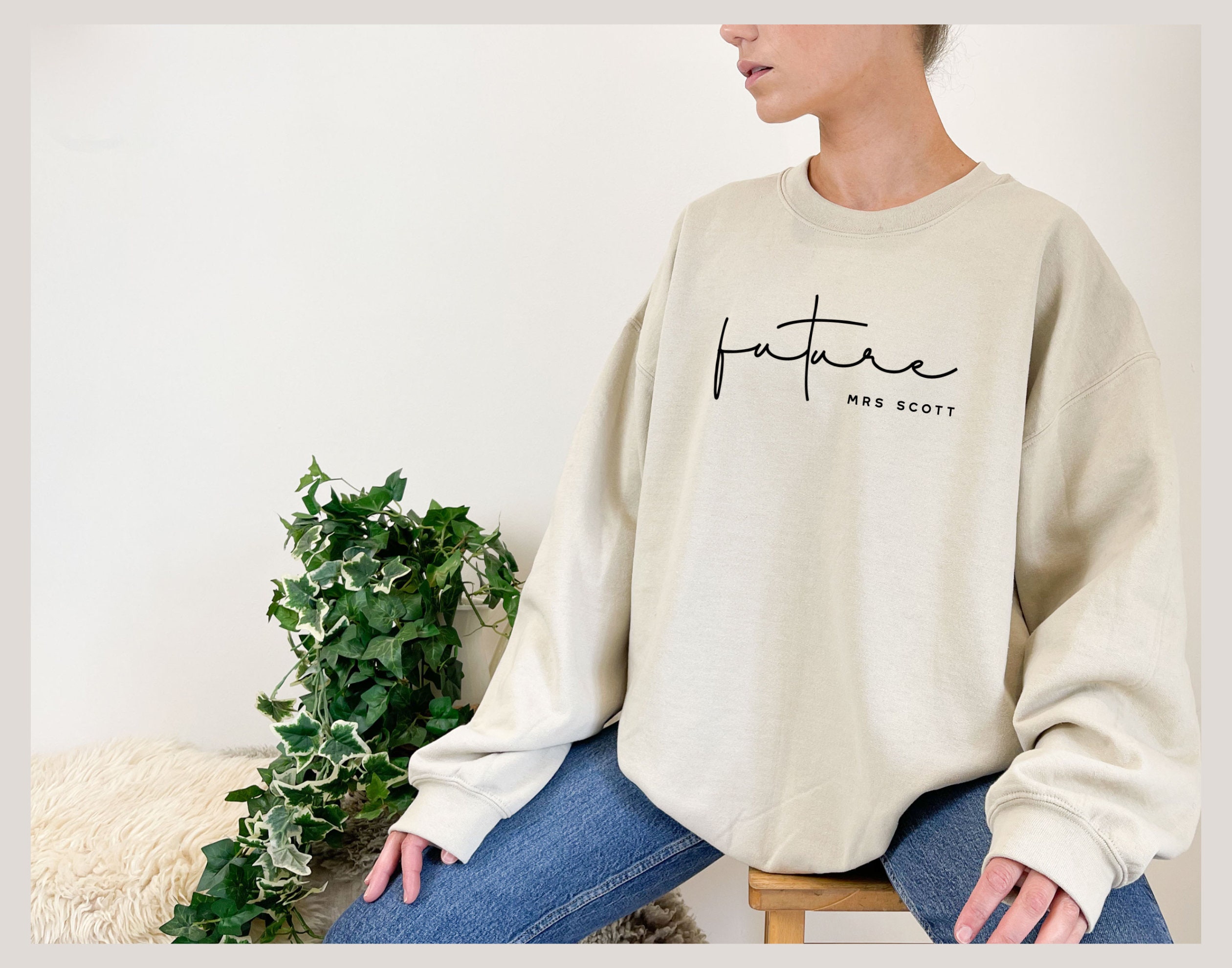 Personalized Future Mrs Sweatshirt OR Shirt // Bridal Shower Gift / E…
