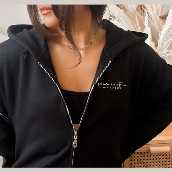 Custom ›› ZIP UP ‹‹ Kapuzenpullover // Personalisierter Kapuzenpullover / Personalisiertes Geschenk / Passende Hoodies