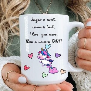 Funny Unicorn Fart Mug: Novelty Coffee Cup, Quirky Gift