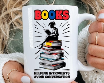 Introvert Book Lover Mug: Funny Quiet Time Reading Gift