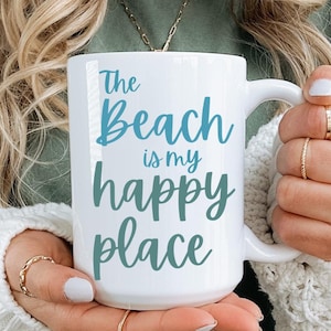 Caneca de café Beach Lover: decoração costeira com tema marinho - 11oz/15oz/20oz