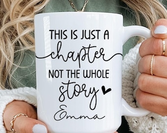 Personalized Book Lover Coffee Mug: Motivational Quote, Reading Gift