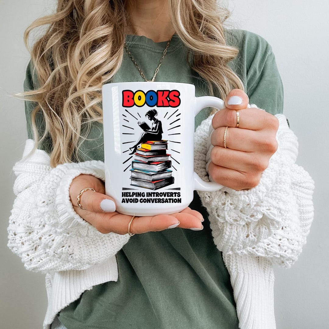 Funny 'Smells Like Reading All Day' Coffee Mug - Introvert & Book Lover Gift, Microwave & Dishwasher Safe, 11 Oz - View #5