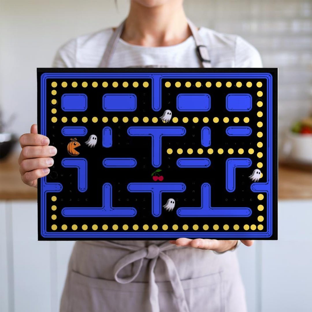 Pac-man Halloween Cutting Board: Retro Arcade Kitchen Decor - Etsy