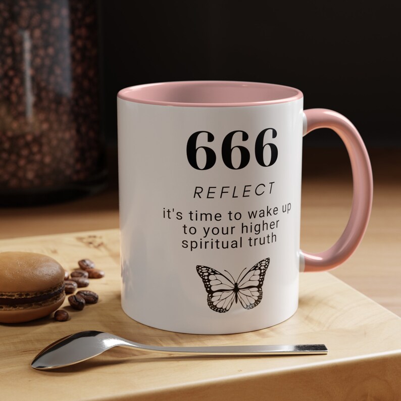 Angel Number 666 Mug: Spiritual Truth Coffee Cup, Reflect Design - Etsy
