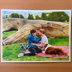 Nick en Charlie in het park (prenten)