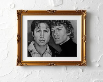 Connor Storrie and Hudson Williams Limited Photoshoot prints| Wall Artwork| Graphite Art