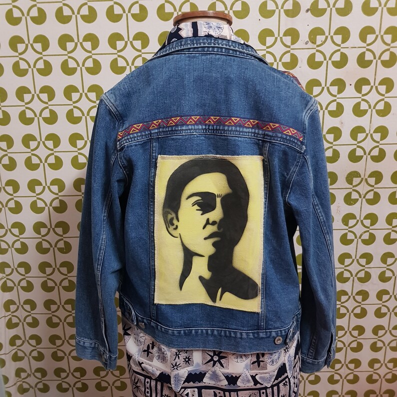frida kahlo jean jacket