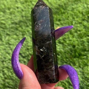 Astrophyllite Tower/ Astrophyllite Generator/ Astrophyllite/ Polished Crystals/ Cosmic Crystals/ Gift Idea Under 15/ Crystal Grids/