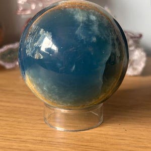 Lemurian Blue Calcite Sphere-Aquatine Lemurian Calcite image 6