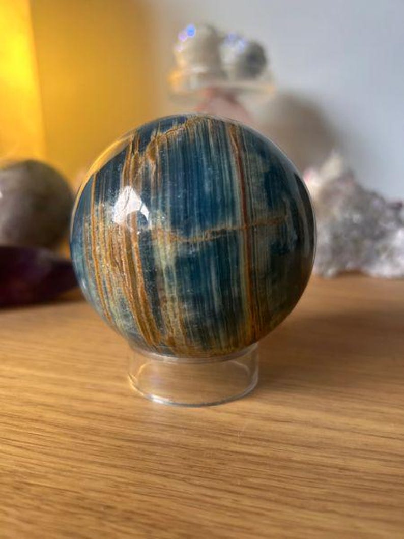 Lemurian Blue Calcite Sphere-Aquatine Lemurian Calcite image 2