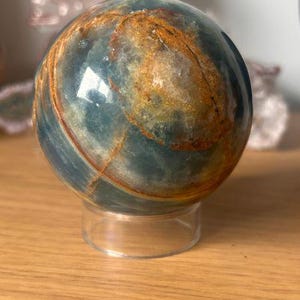 Lemurian Blue Calcite Sphere-Aquatine Lemurian Calcite image 1