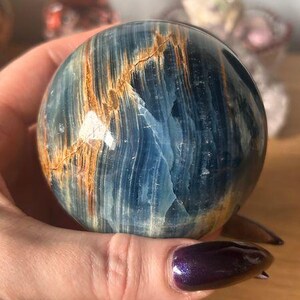 Lemurian Blue Calcite Sphere-Aquatine Lemurian Calcite image 3