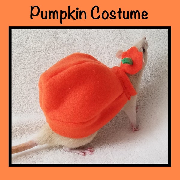 Pumpkin Costume for Pet Rats, Halloween Pet Costume, Rat Costume, Cute