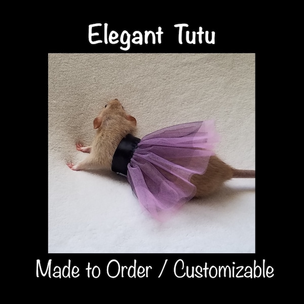 Elegant Tutu Costume for Pet Rats, Many Colors Available, Rat Skirt Costume, Available in Multiple Sizes for Other Pets