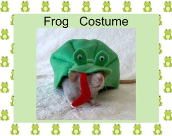 Frog Costume for Pet Rats, Spring Farm Pet Costume, Rat Costumes, Cute Small Animal Dress Up for Halloween