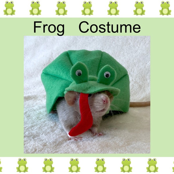 Frog Costume for Pet Rats, Spring Farm Pet Costume, Rat Costumes, Cute Small Animal Dress Up for Halloween