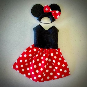 Minnie Kostüm für Haustier-Ratten, Halloween Haustier Kostüm, Ratten Kostüm, Süßes Maus Outfit mit Ohren