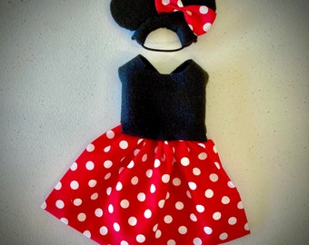 Minnie Costume for Pet Rats, Halloween Pet Costume, Rat Costume, Cute Mouse Outfit with Ears