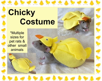 Kuikenkostuum (babyvogel) voor ratten, huisdierkostuum boerderijvrienden, rattenkostuum, schattige lente aankleden voor kleine dieren