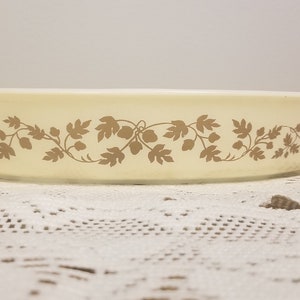 Cacerola Pyrex de vidrio para leche con divisiones y pan de oro de 1.5 cuartos - Vintage, década de 1960, 21, sin tapa, para hornear, utensilios de cocina, utensilios para horno, fuente para servir