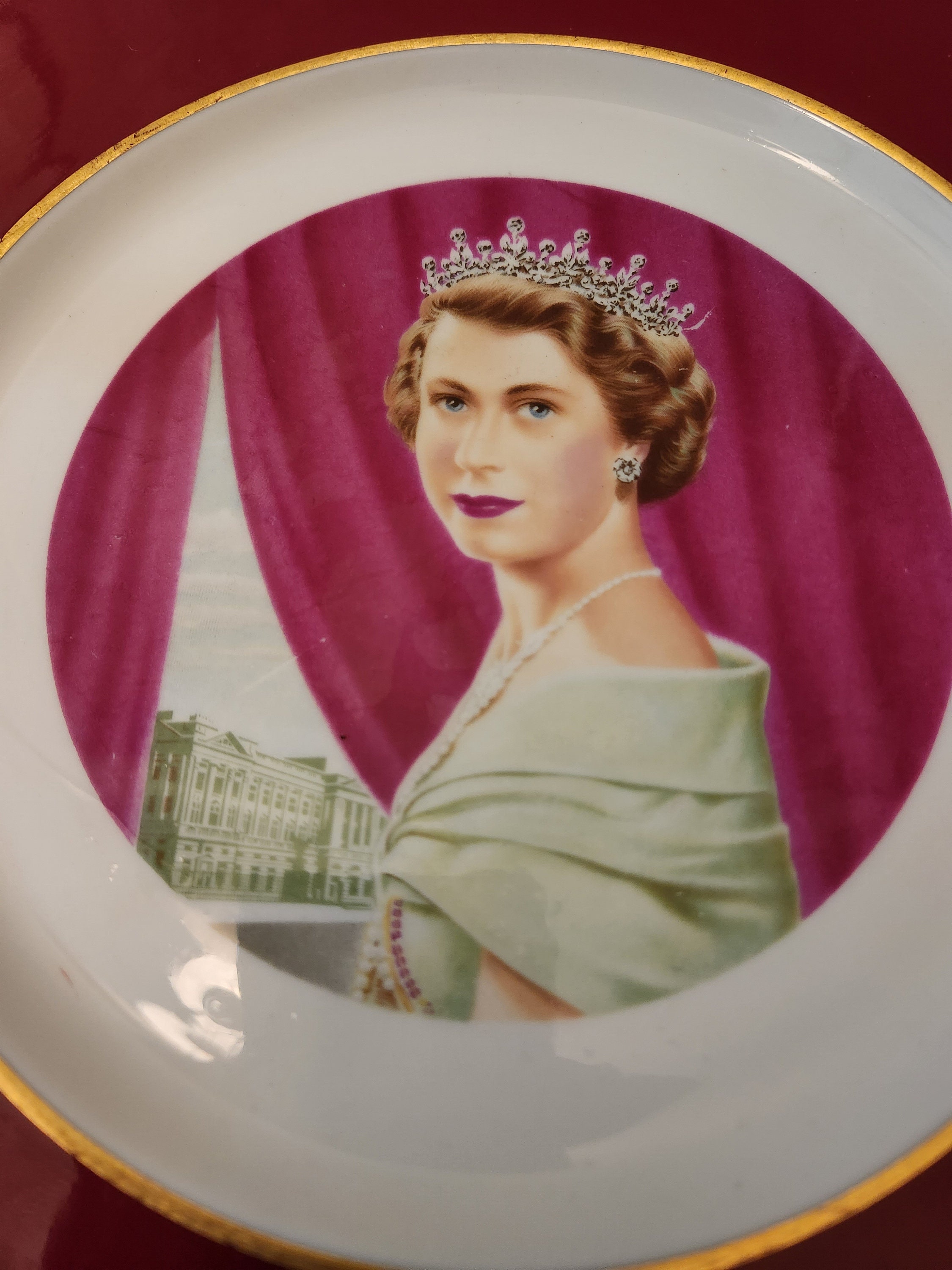 Elizabeth R Plate Queen Elizabeth II Plate, Commemorative Coronation 1953, Her Majesty ...