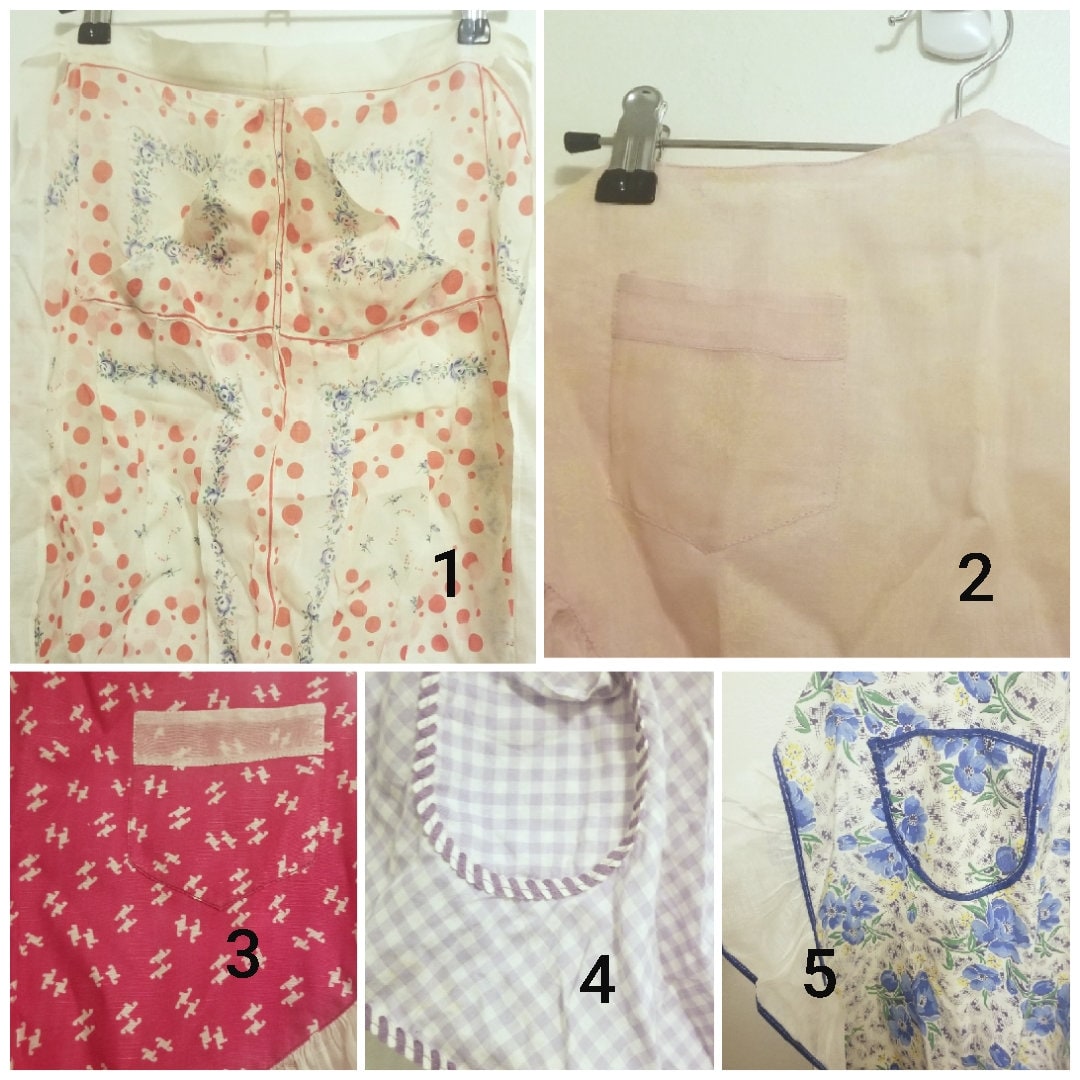 Vintage Aprons With Pockets Each Sold Separately Multiple Styles and