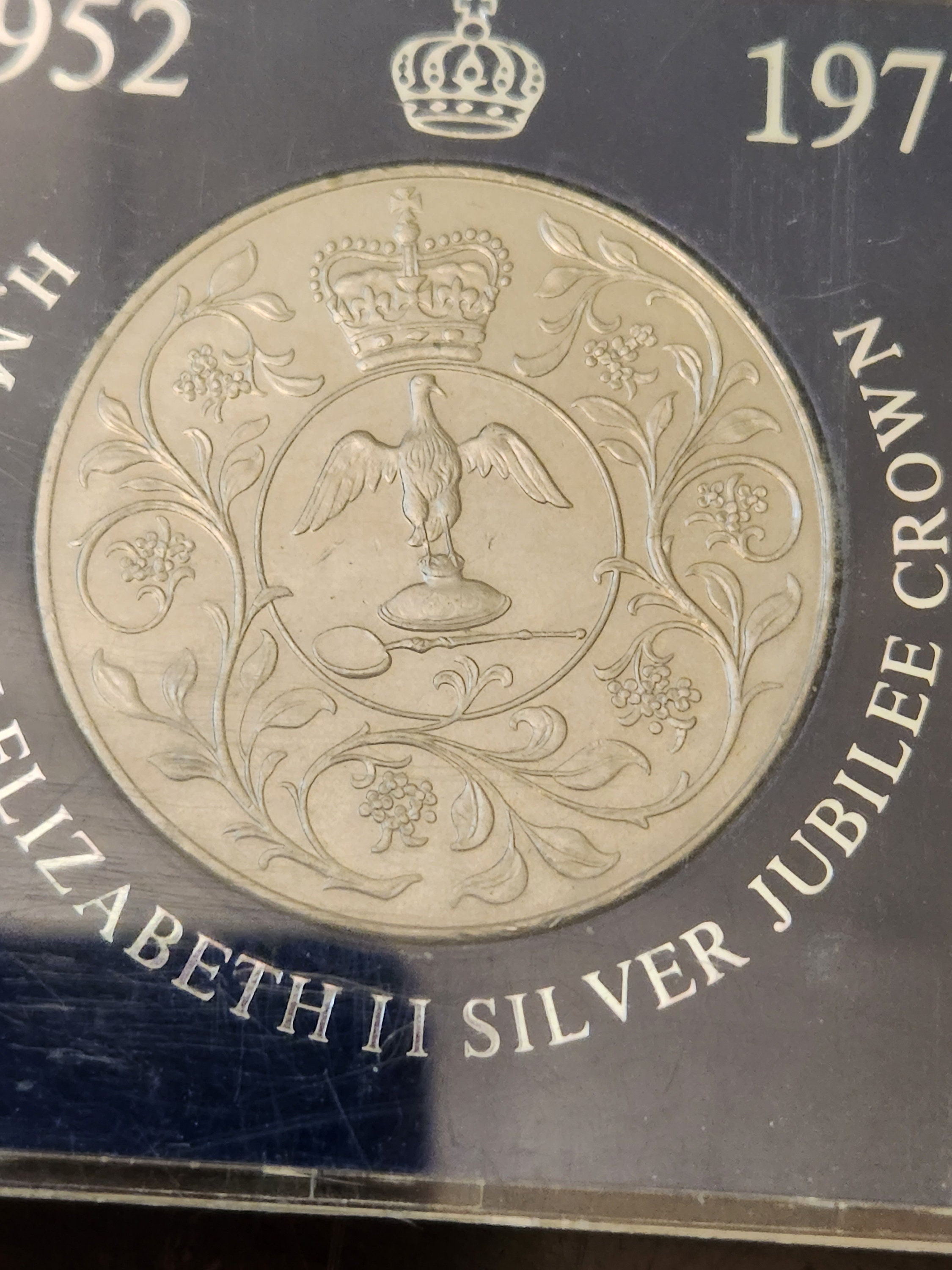 Queen Elizabeth II Silver Jubilee Coin, 1977 25 Years, H.M. H.R.H