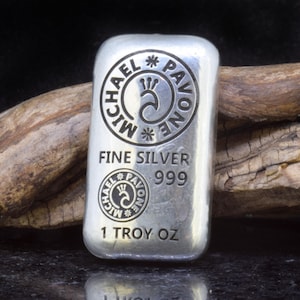 1ozt Pavone Branded 2026 Fine Silver 999 Bullion Ingot Bar A073