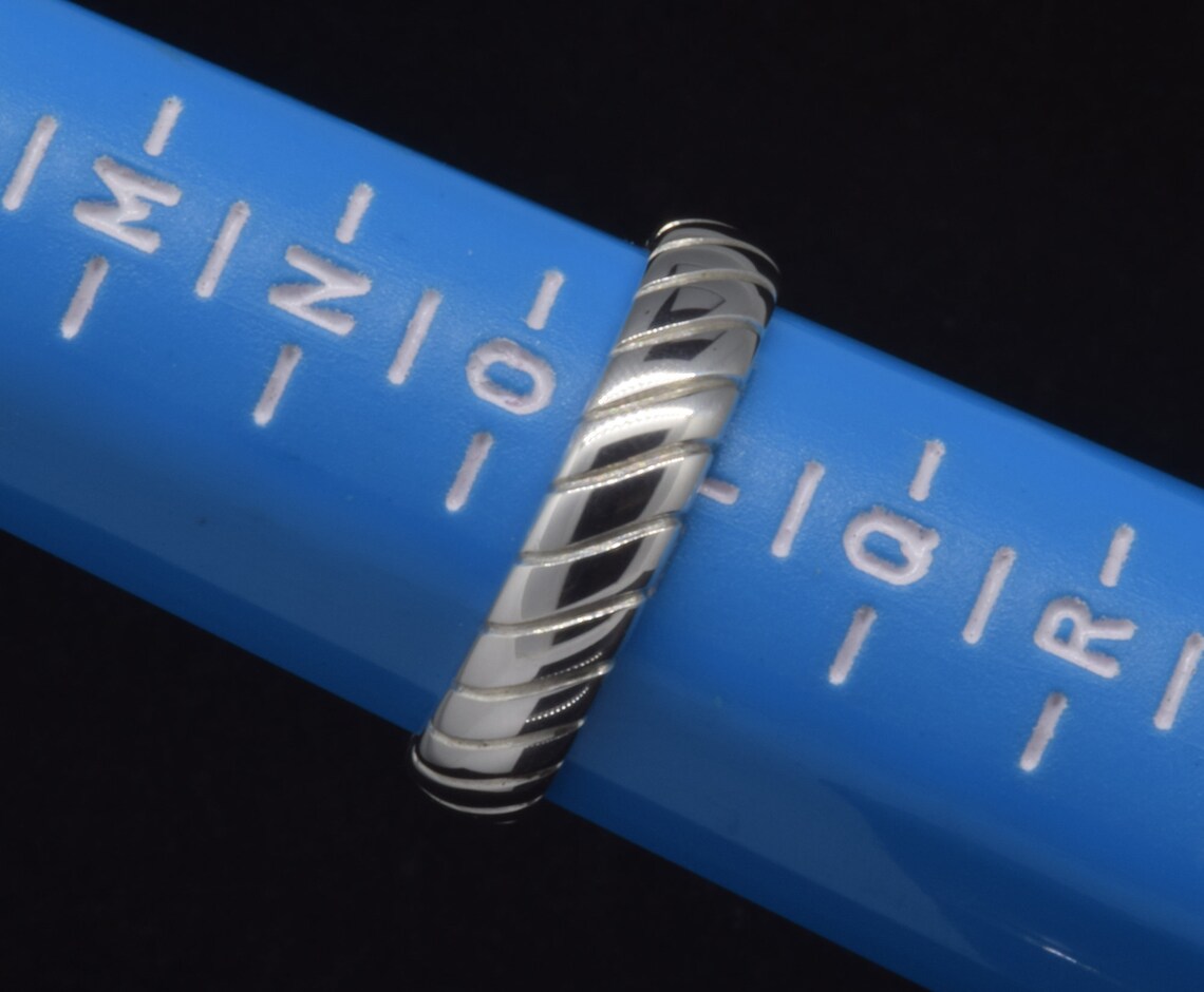 Hand Carved Sterling Silver Wedding Ring UK Size O 2/3 Etsy