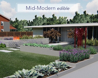 Edible Mid Century Modern Pre-Fab Planting Plan