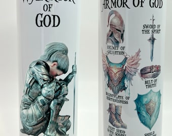 Armor Of God Tumbler Warrior Of GOD Cup Ephesians 6:11 Tumbler Personalized if desired