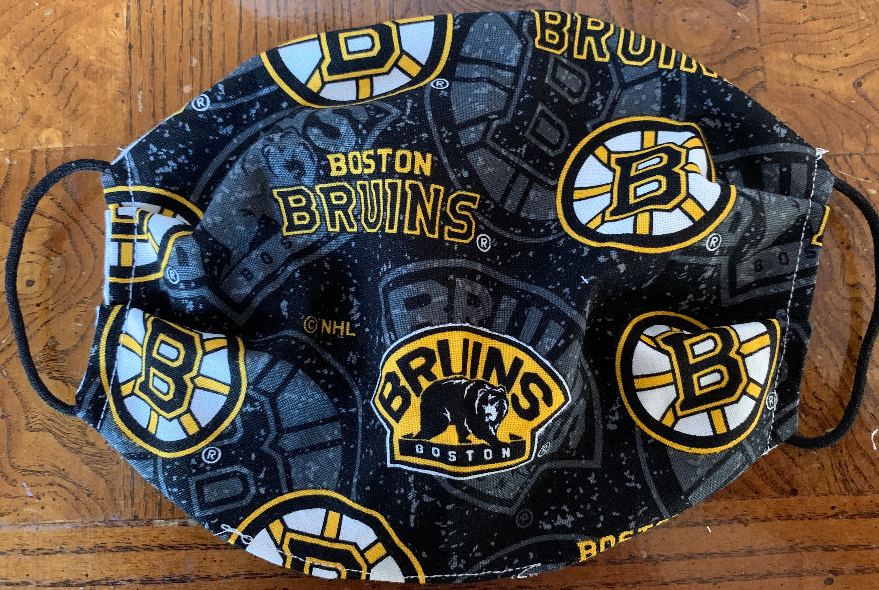 Boston Bruins Fabric Face Mask Etsy
