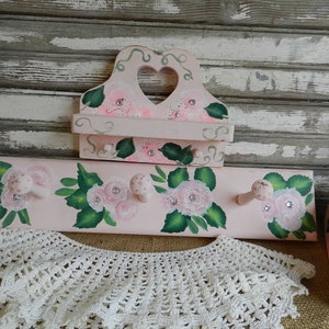 Organizadores de decoración ROSA PINTADA A MANO/Comprar por separado o juntos