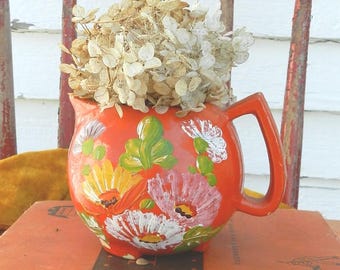 RANSBURG 0RANGE HAND PAiNTED CReAMER