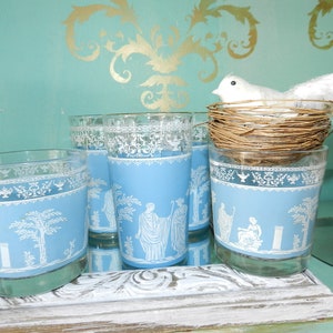 Set of 5 WEDGEWOOD GLASSES/ 2 SIZES